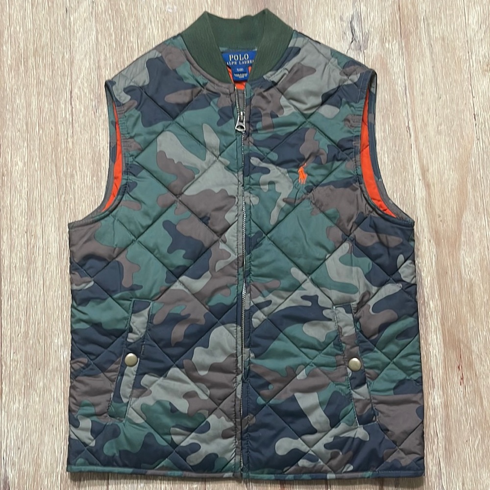 Polo Ralph Lauren Boys Quilted Camo Vest size 8
